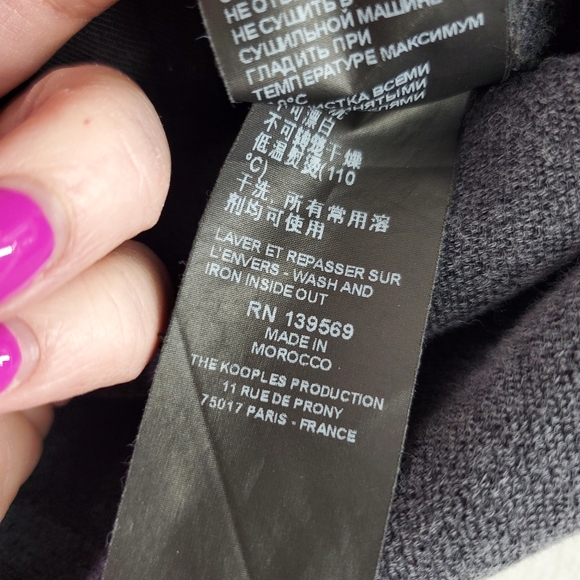 THE KOOPLES Jeans Faded Black Denim Coat Gilet Vest Sleeveless Jacket Hood XS - Picture 7 of 11